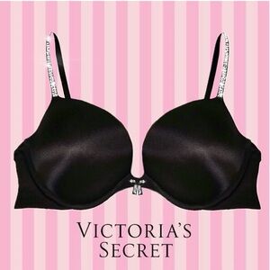 Victoria’s Secret, Very Sexy Push-Up Bra with Rhinestone Straps 38D